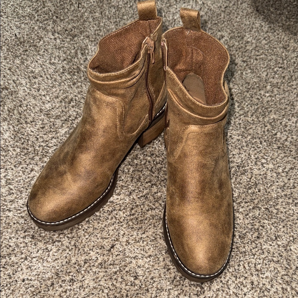 B-52 by Bullboxer Brown Ankle Boots